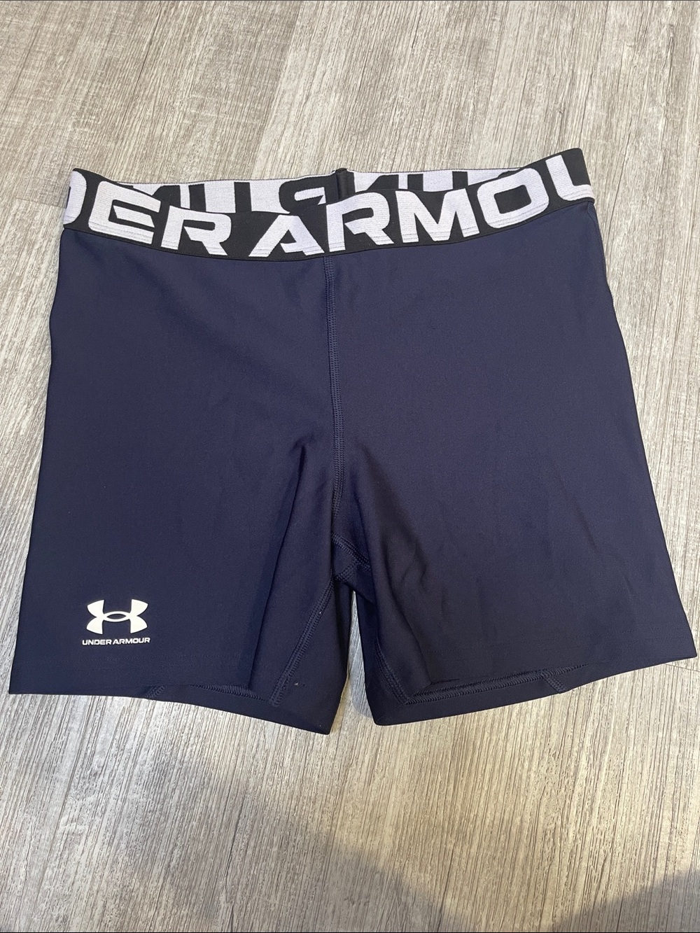 Under Armour Women's Navy Compression Shorts with Branded Waistband